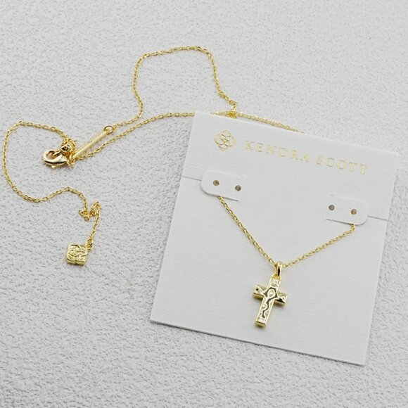 Kendra Scott Hammered Cross Necklace - Picture 2 of 2